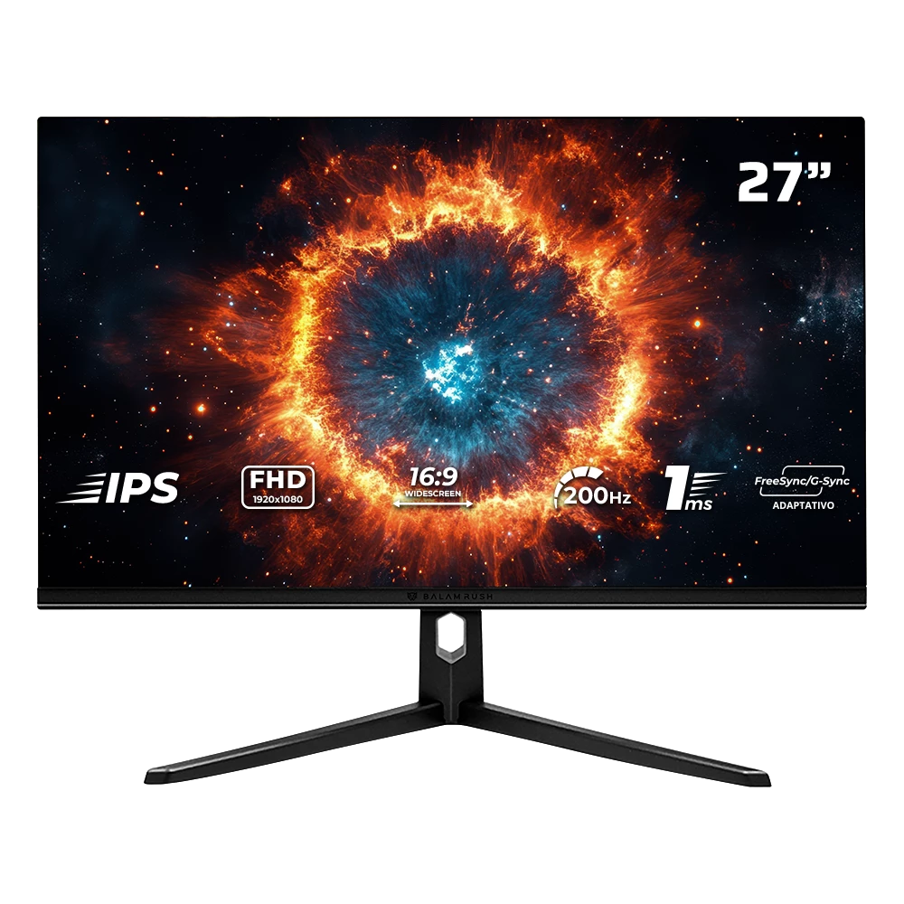 Monitor Gamer Balam Rush BR-942973 VA 27", 1920x1080 Full HD, 200Hz, HDMI, Negro