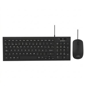 Kit Teclado y Mouse ACTECK MK235, USB-A, 1200DPI, Negro