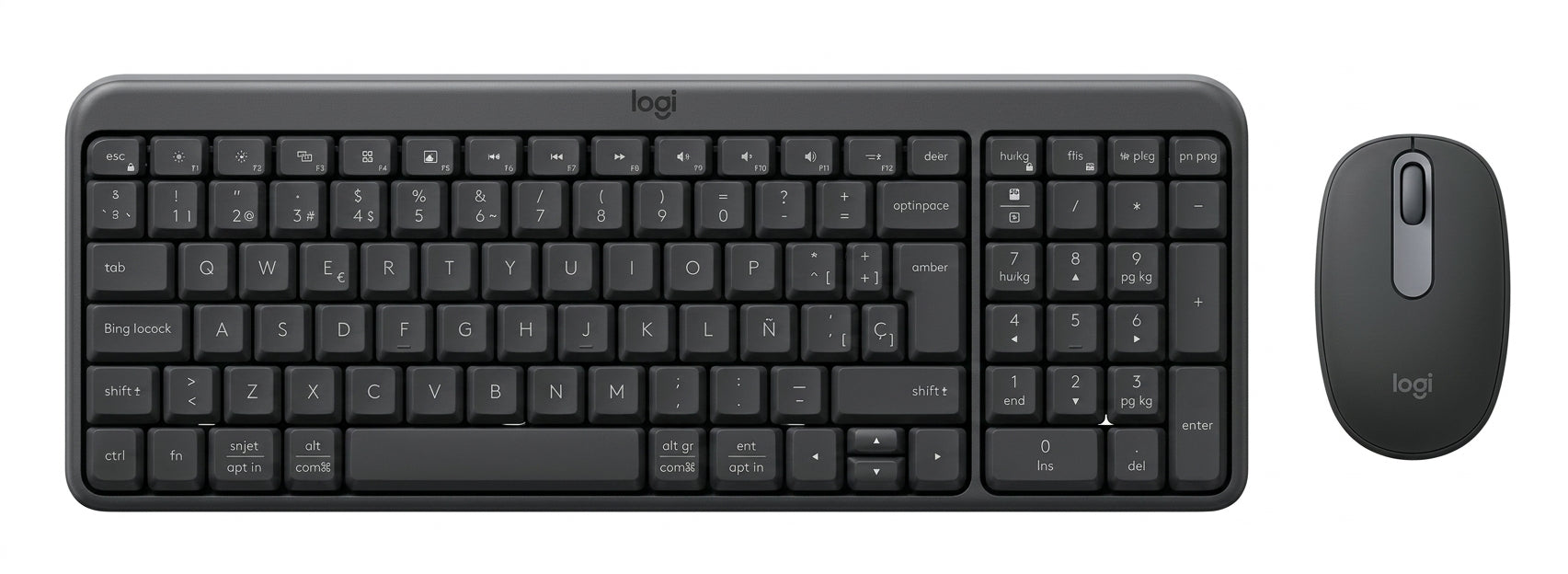 Kit Teclado y Mouse LOGITECH MK250 LED, Blanco