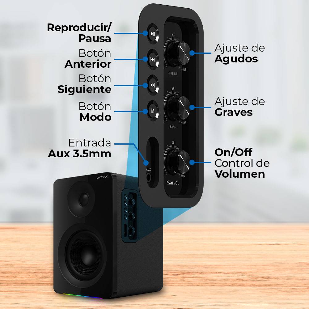 Bocinas ACTECK R BS700, Negro