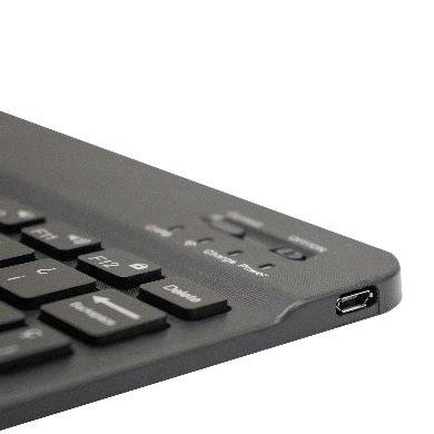 Teclado BROBOTIX 6006436 Inalámbrico Bluetooth, Negro