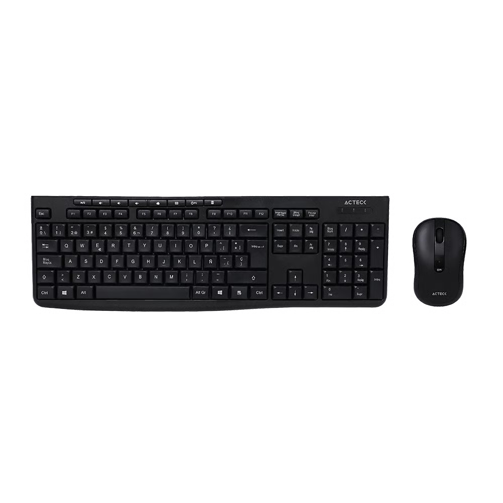 Kit Acteck Creator Prime Mk255 / Teclado Y Mouse / Inalambrico / Usb Dongle / Windows / Espa?Ol / Membrana / 105 Teclas / Multimedia / Optico / 1600 Dpi Ajustable / 4 Botones / Blanco / Ac-941785